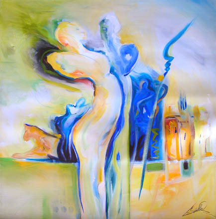 ROMANCE IN AN EXOTIC PLACE painting - Alfred Gockel ROMANCE IN AN EXOTIC PLACE art painting